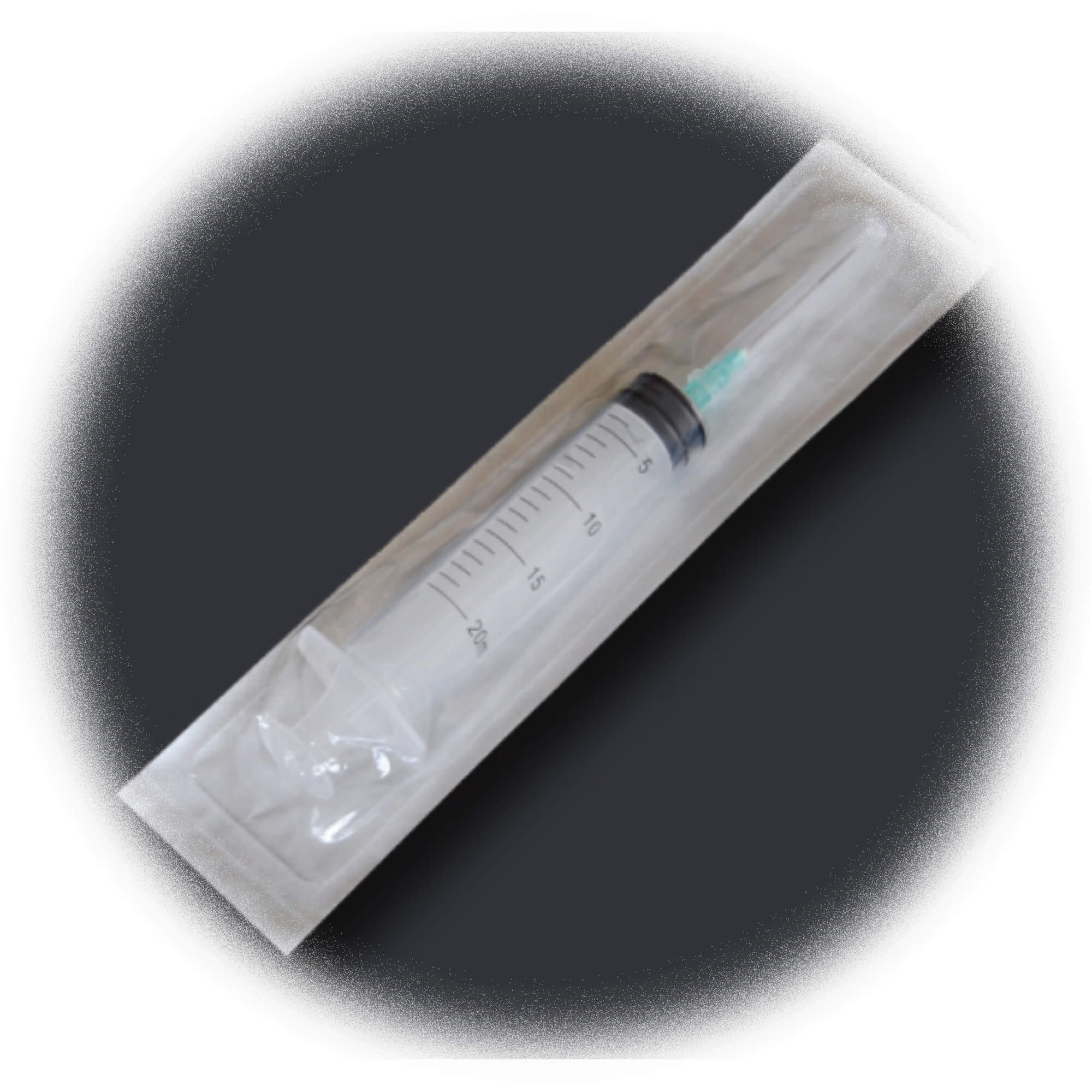 Disposable syringe soft blister packing with mounted needle