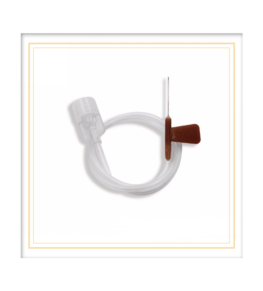 single wing with luer lock scalp vein set