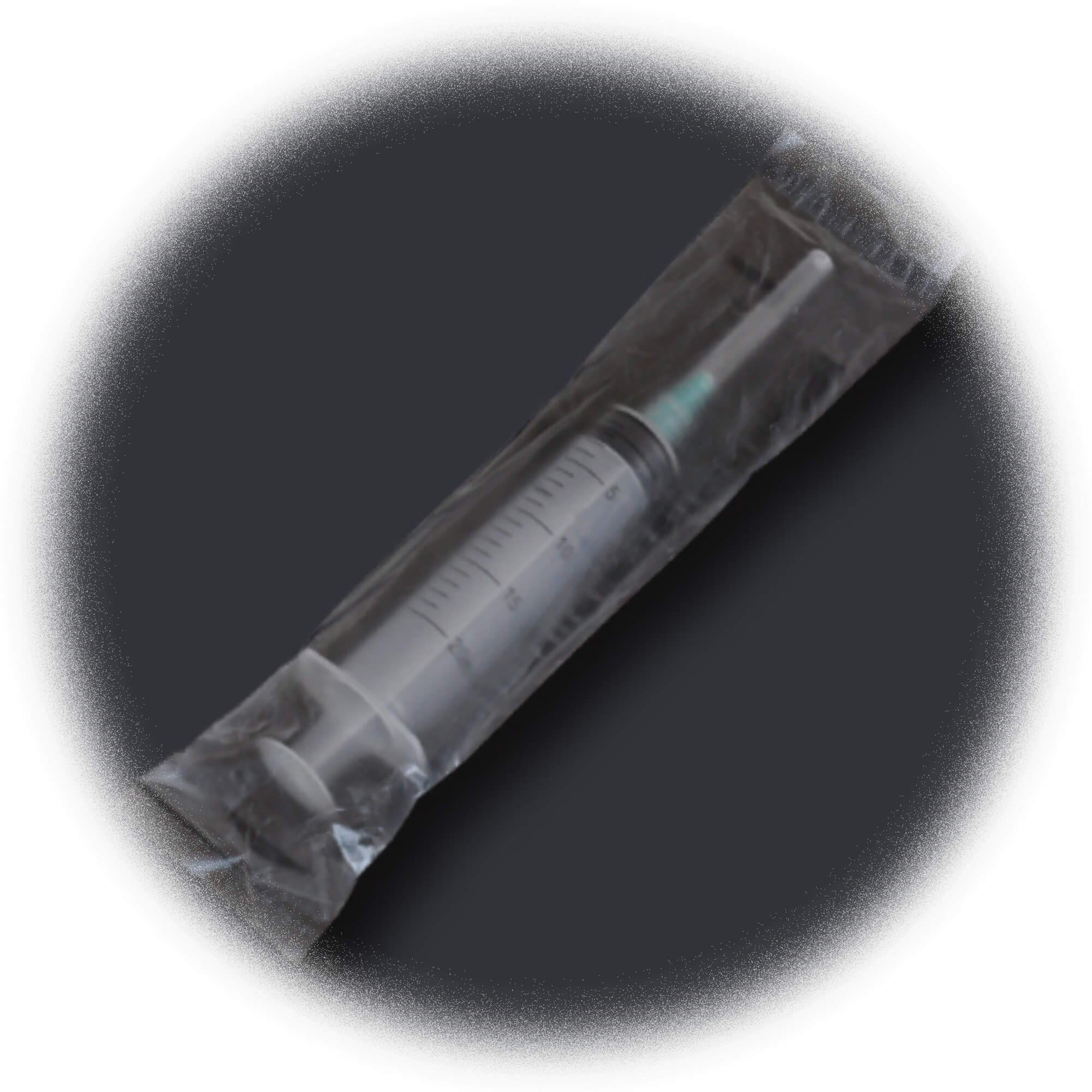 Disposable syringe PE packing with mounted needle