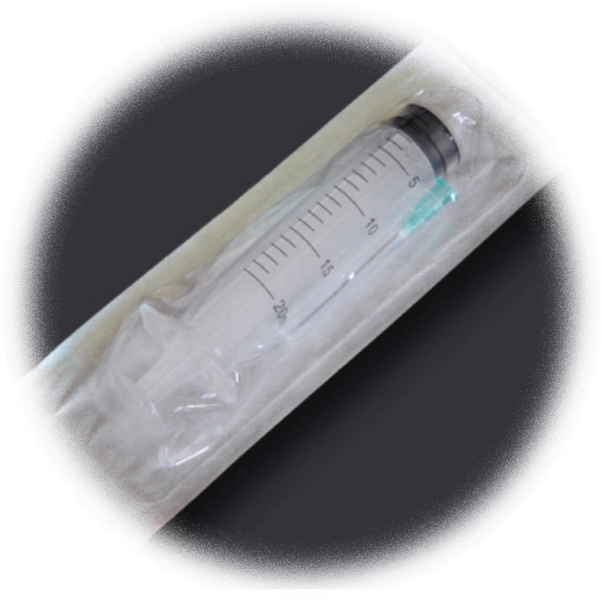 Disposable syringe blister packing with byside needle