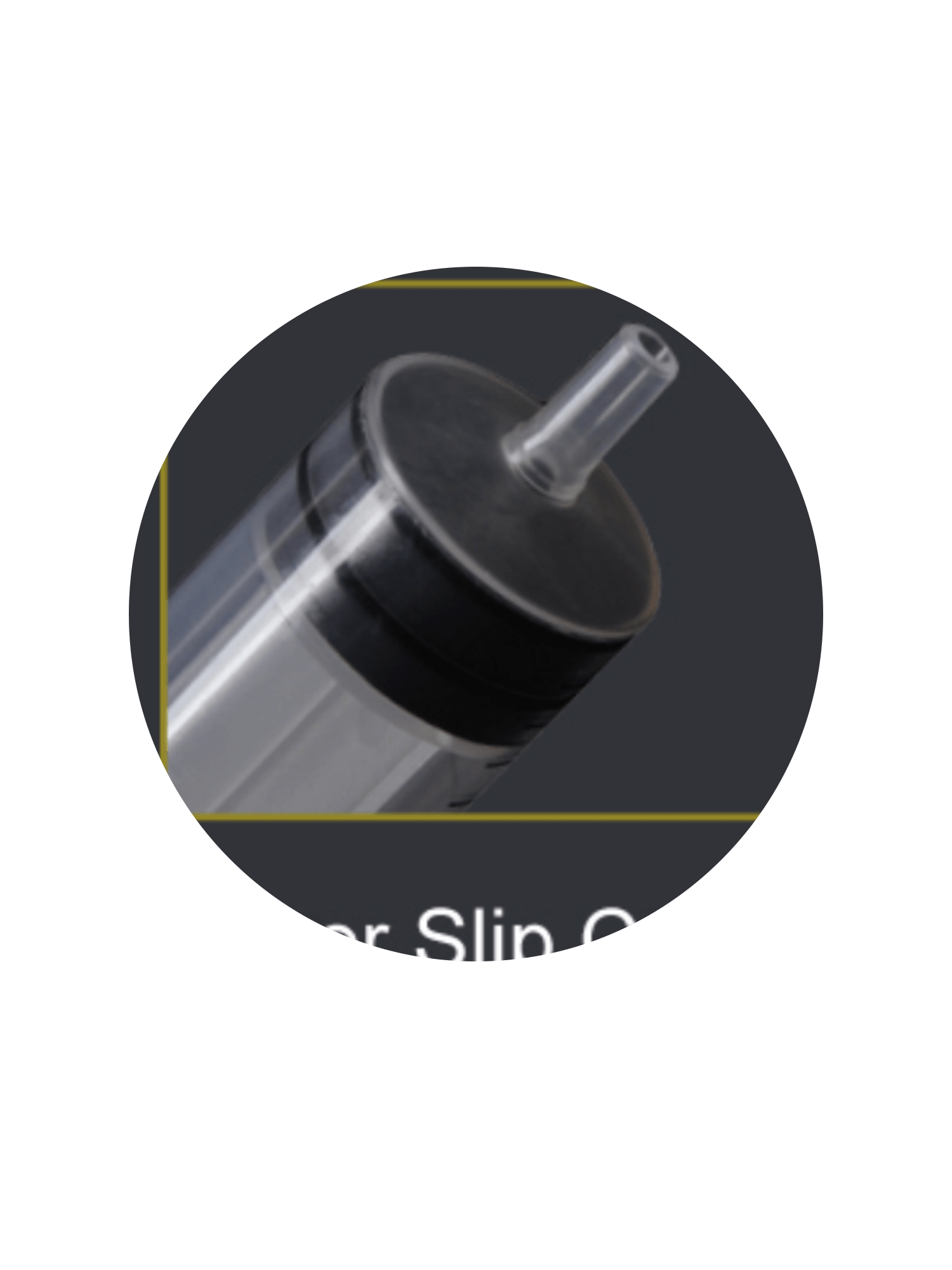 Luer slip centric disposable syringe