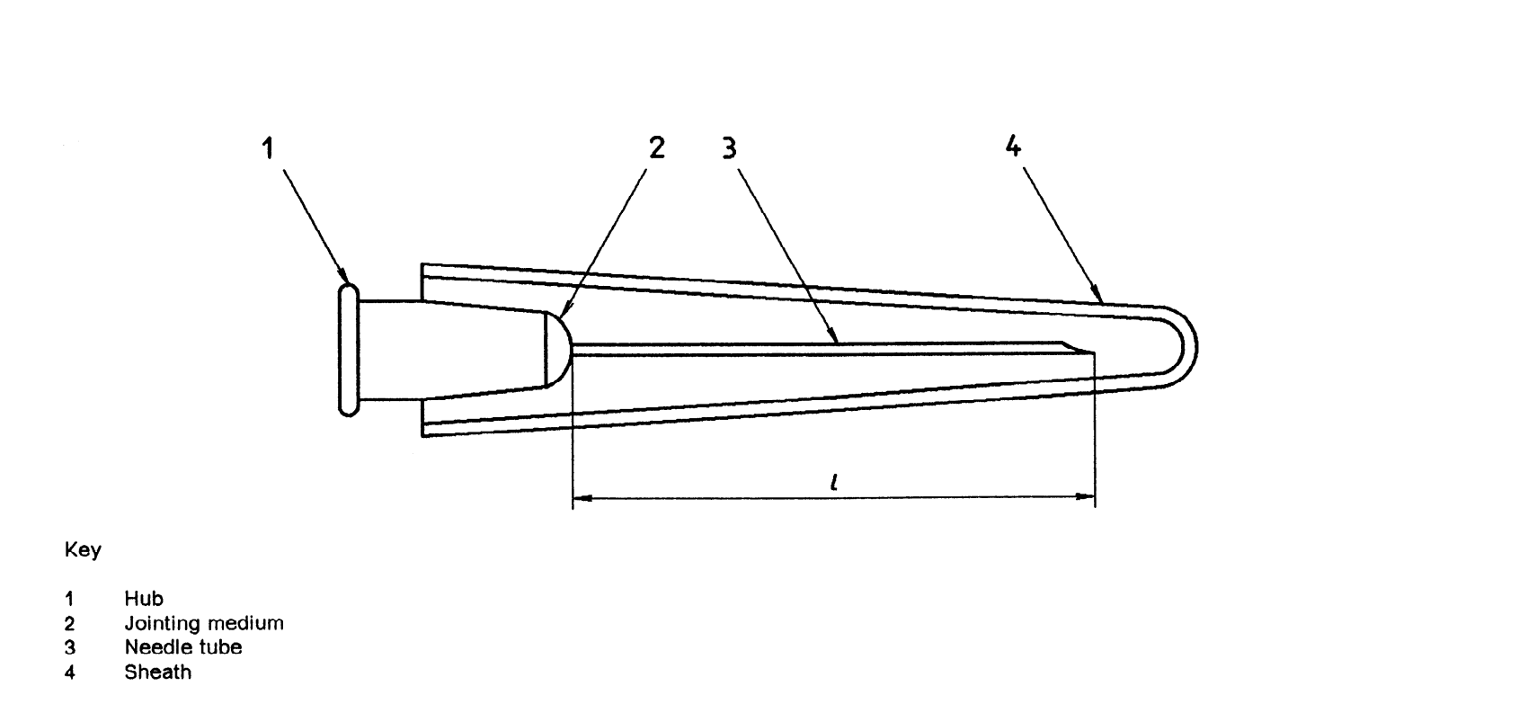 Hypodermic needle drawing